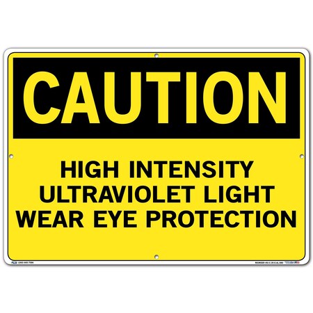 Vestil Sign, Caution, 20.5x14.5", Aluminum, .080, SI-C-39-E-AL-080 SI-C-39-E-AL-080
